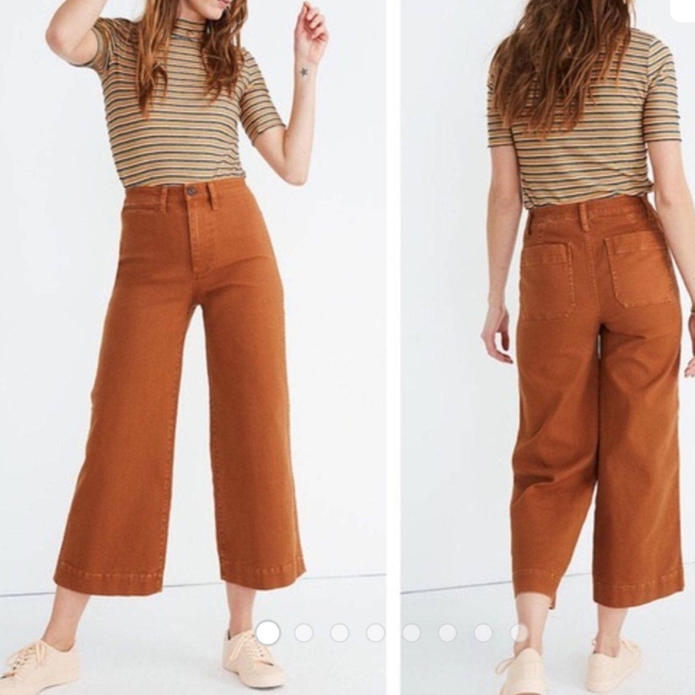 Madewell Emmett Slim Wide-Leg Crop Pants✌🏼